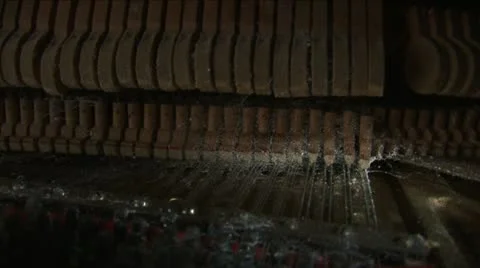 Piano hammers in the web 14 Stock-Footage 12715912