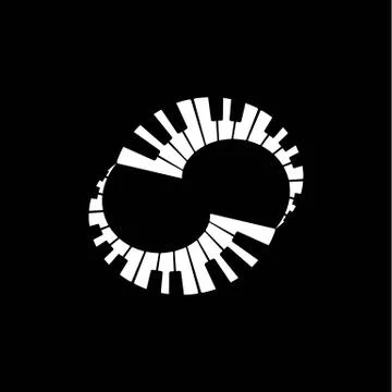 Piano icon vector ilustration template logo Stock Illustration