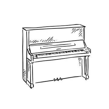 Piano illustration Stock Illustration