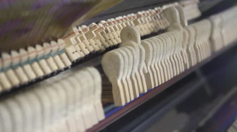 Piano. Inside details Stock Footage 34278717