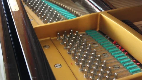 Piano inside grand piano Stock Footage