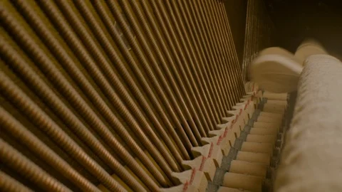 Piano from the inside   macro shot Stock Footage 107231464