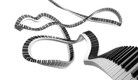 Piano Keaboard Infinity Path Stock Illustration