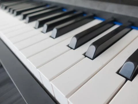 Piano key close up Stock Photos
