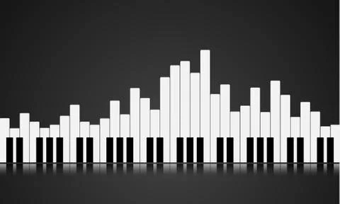 Piano key equalizer Stock-Illustration