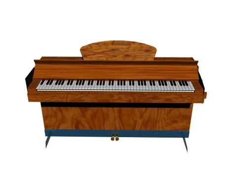 Piano with keyboard and strings Stock Illustration