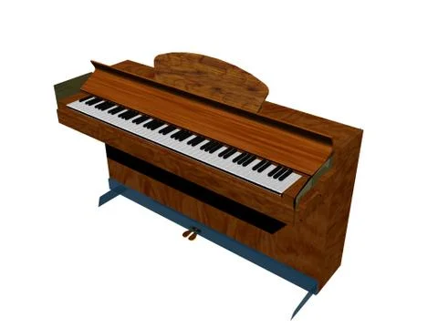 Piano with keyboard and strings 스톡 일러스트
