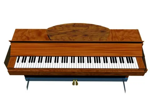 Piano with keyboard and strings 스톡 일러스트