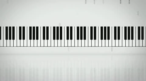 Piano keyboard close-up background - animation Stock Footage 11320508