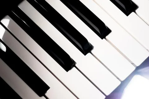 Piano Keyboard close up Stock Photos