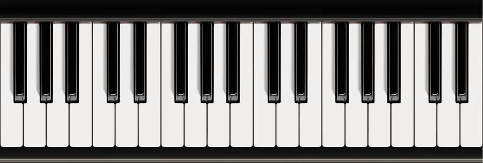 Piano keyboard close up view vector illustration Illustrazione stock