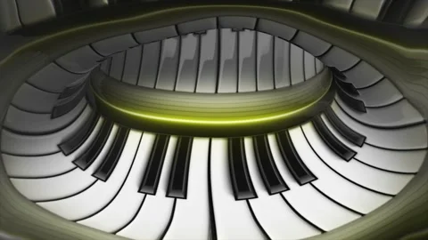 Piano Keyboard Endless Background Animation 库存影片 332778943