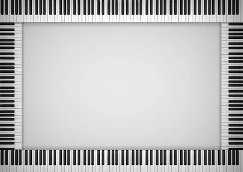 Piano Keyboard Frame Stock Illustration