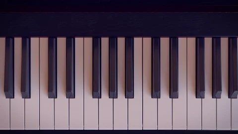 Piano keyboard looping animation Stock Footage 88928949
