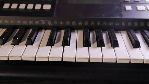 Piano keyboard. Synthesizer. Stock Footage 101685392