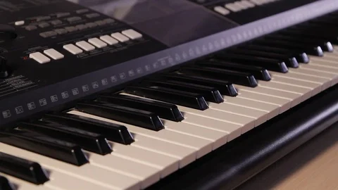 Piano keyboard. Synthesizer. Stock Footage 101685398