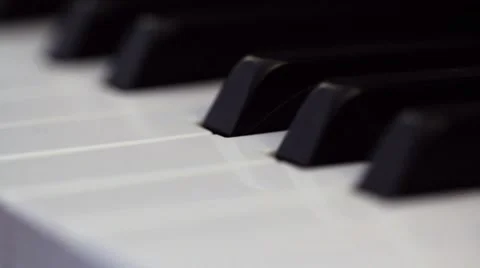 Piano Keys Close Up Dolly Stock Footage 4215899