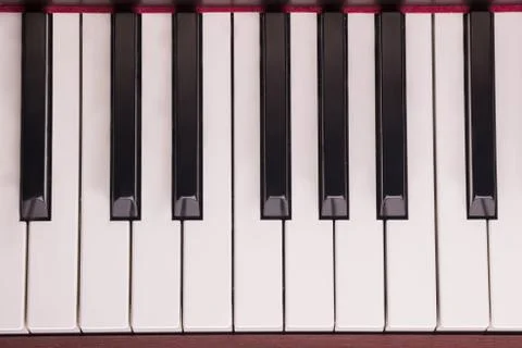 Piano keys, close-up Stock Photos