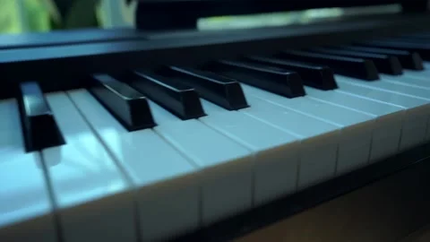 Piano keys, close-up seamless loop Stock-Footage 159487057