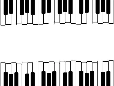 Piano keys with copy space Stock Illustration