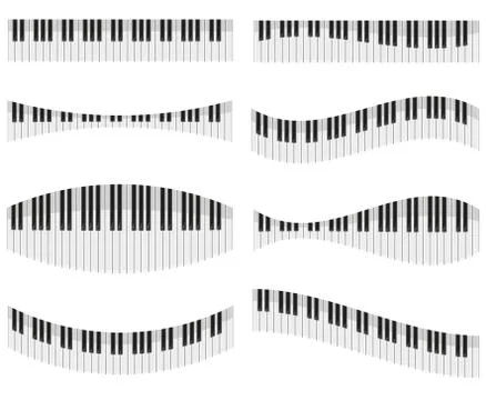 Piano keys for different forms of design vector illustration Stock Illustration