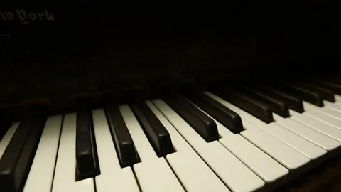 Piano Keys Dolly Stock Footage 96270324