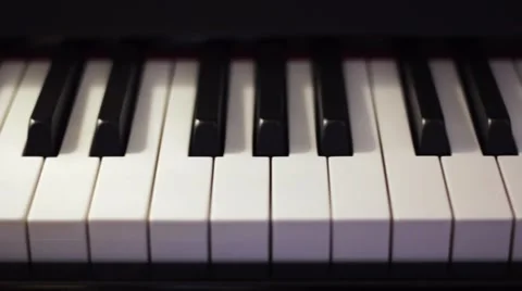 Piano Keys Dolly Move Stock Footage 4215629
