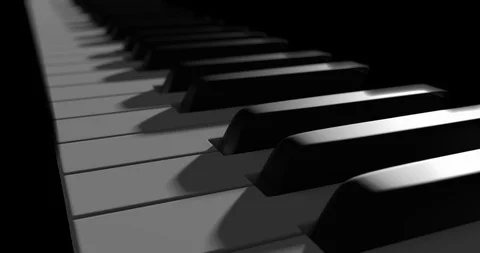 Piano Keys Dramatic Intro Shot (2160p 23.976) Stock Footage 109872395