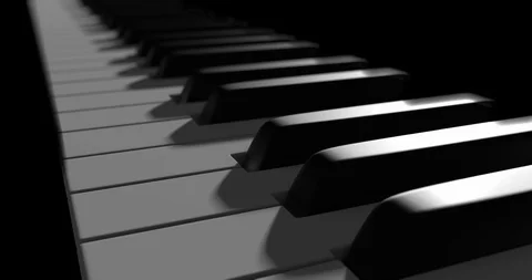 Piano Keys Dramatic Intro Shot (2160p 25fps) Stock Footage 109872396