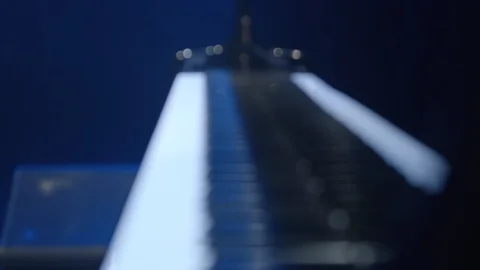 Piano keys focus pull ProRes Stock Footage 124314056