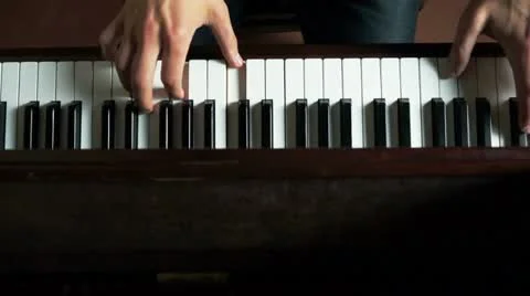 Piano keys Stock Footage 11125370