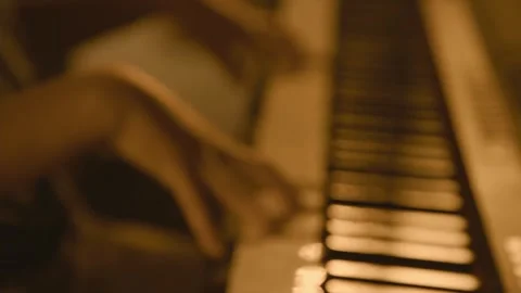 Piano Keys Stock Footage 248497360
