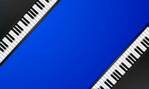 Piano keys frame Stock Illustration