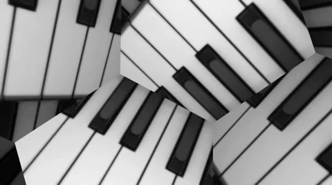 Piano Keys Hexagon Stock Footage 32269042