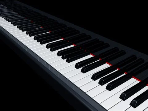 Piano keys Stock Illustration