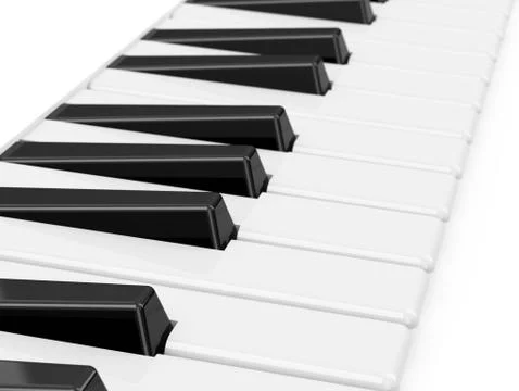 The piano keys Stock Illustration