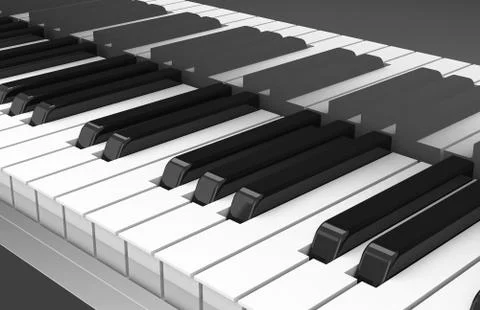 The piano keys Stock Illustration