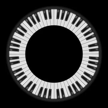 Piano keys Stock Illustration