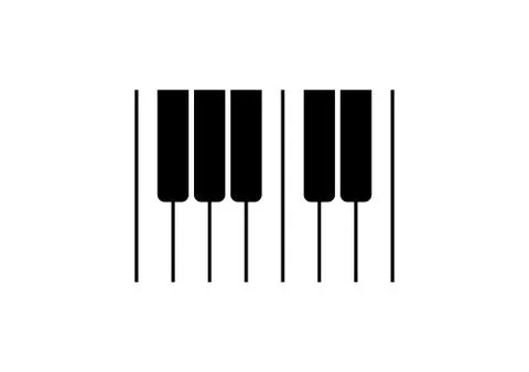 Piano keys Stock Illustration