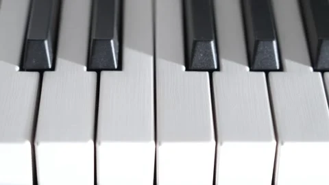 Piano keys in loop, whole octave Stock Footage 280078203