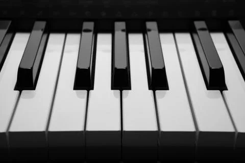 Piano keys macro Foto stock