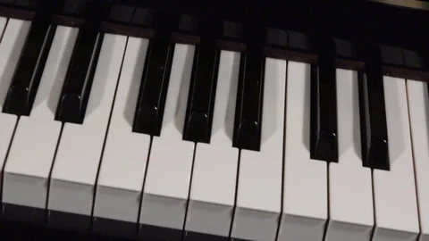 Piano Keys - Pan Stock Footage 124384033