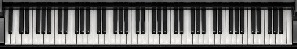 Piano keys panorama Stock Illustration