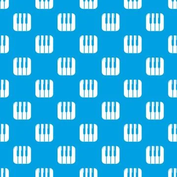 Piano keys pattern seamless blue Stock Illustration