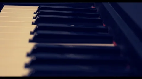 Piano Keys pull shot Video stock 96041410