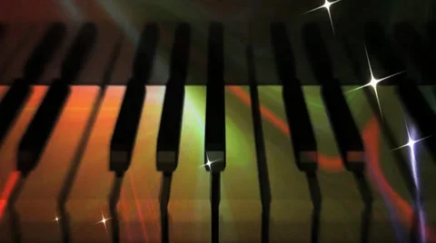 Piano Keys Sliding left to right Stars720p Vídeos de archivo 34364130