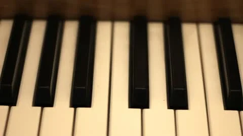 PIANO KEYS (TRACKING SHOT) Video stock 10887579