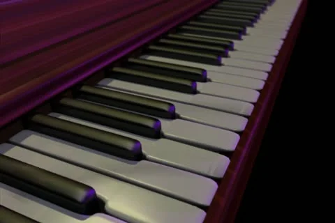 Piano Keys Transition Stock Footage 10870600