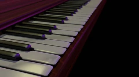 Piano Keys Transition HD Stock Footage 10870486