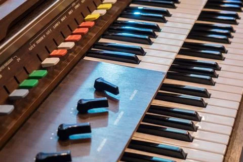 Piano keys, two Foto stock